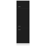 Refrigerator Cabinet Lyon Black 60x57x207 cm Engineered Wood