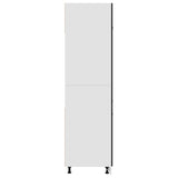 Refrigerator Cabinet Lyon Black 60x57x207 cm Engineered Wood - Rear View