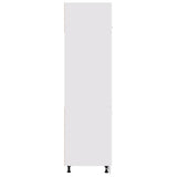 Refrigerator Cabinet Lyon High Gloss White 60x57x207 cm Engineered Wood
