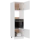 Microwave Cabinet Lyon White 60x57x207 cm Engineered Wood - Top-Down View