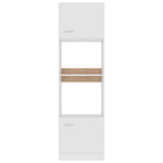 Microwave Cabinet Lyon White 60x57x207 cm Engineered Wood