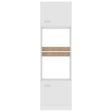 Microwave Cabinet Lyon White 60x57x207 cm Engineered Wood - Rear View