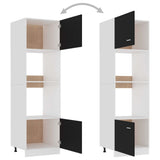 Microwave Cabinet Lyon Black 60x57x207 cm Engineered Wood
