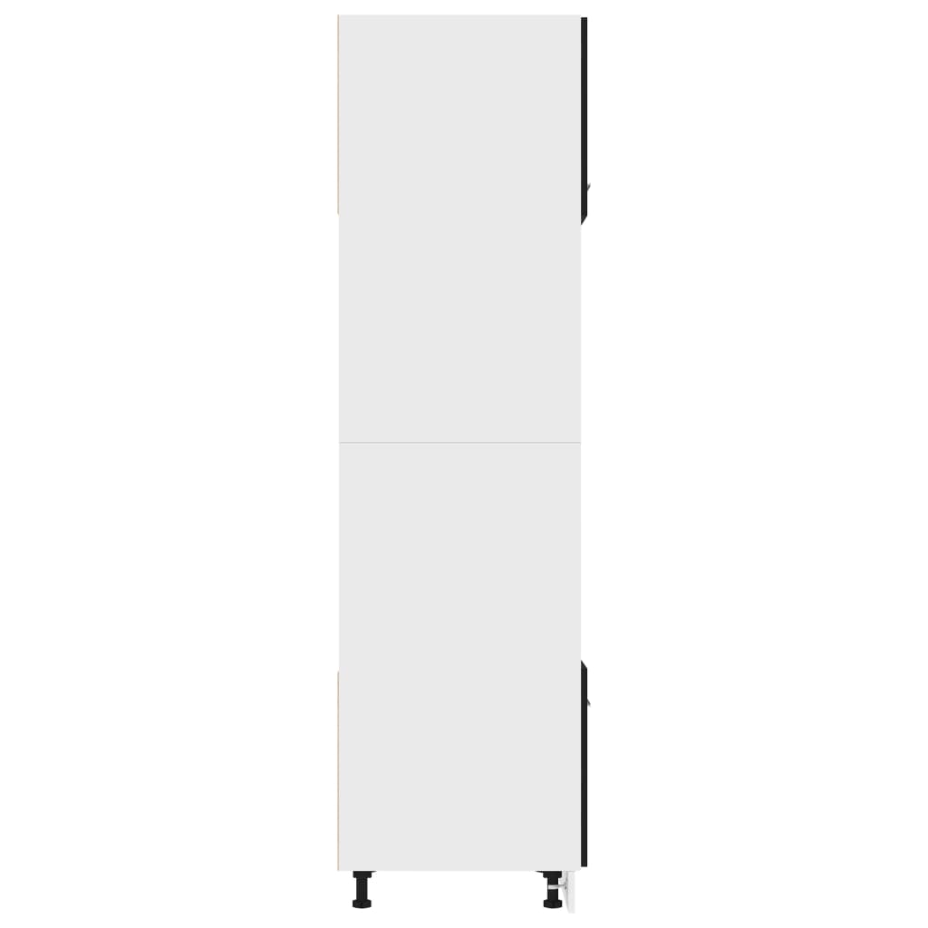 Microwave Cabinet Lyon Black 60x57x207 cm Engineered Wood