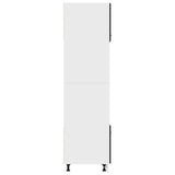 Microwave Cabinet Lyon Black 60x57x207 cm Engineered Wood