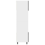 Microwave Cabinet Lyon Black 60x57x207 cm Engineered Wood