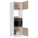 Microwave Cabinet Sonoma Oak 60x57x207 cm Engineered Wood - Top-Down View