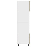 Microwave Cabinet Sonoma Oak 60x57x207 cm Engineered Wood - Close-Up Angle