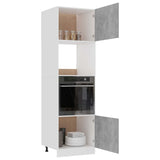 Microwave Cabinet Concrete Grey 60x57x207 cm Engineered Wood - Top-Down View