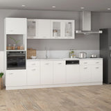 Dishwasher Panel Lyon White 45x3x67 cm Engineered Wood - Side View