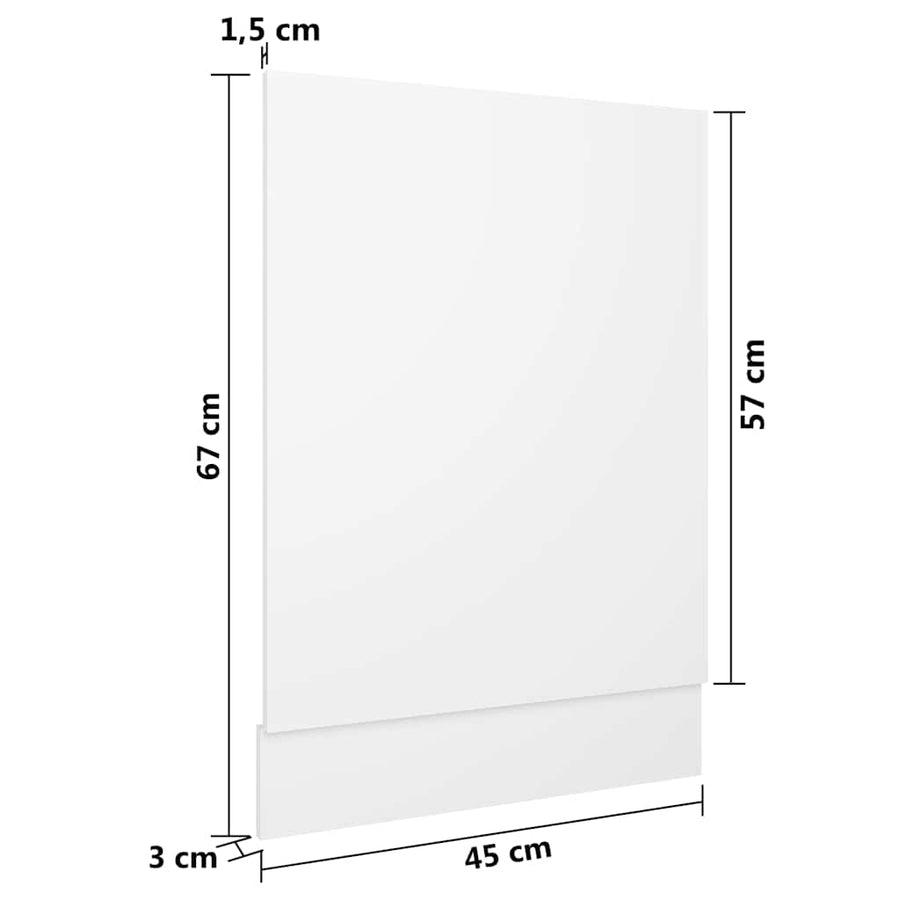 Dishwasher Panel Lyon White 45x3x67 cm Engineered Wood