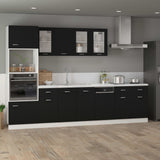 Dishwasher Panel Lyon Black 45x3x67 cm Engineered Wood - Side View
