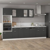 Dishwasher Panel Lyon Grey 45x3x67 cm Engineered Wood - Side View