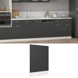 Dishwasher Panel Lyon Grey 45x3x67 cm Engineered Wood