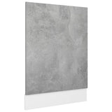 Dishwasher Panel Concrete Grey 45x3x67 cm Engineered Wood - Front View