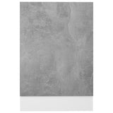 Dishwasher Panel Concrete Grey 45x3x67 cm Engineered Wood - Top-Down View