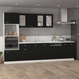 Dishwasher Panel Lyon Black 59.5x3x67 cm Engineered Wood - Side View