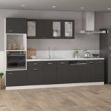 Dishwasher Panel Lyon Grey 59.5x3x67 cm Engineered Wood - Side View