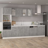 Dishwasher Panel Lyon Concrete Grey 59.5x3x67 cm Engineered Wood - Side View