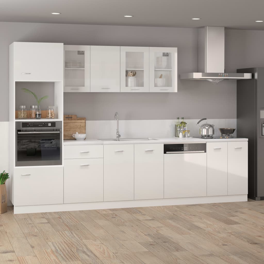 Dishwasher Panel Lyon High Gloss White 59.5x3x67 cm Engineered Wood