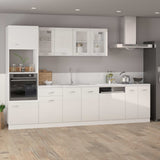 Dishwasher Panel Lyon High Gloss White 59.5x3x67 cm Engineered Wood - Side View