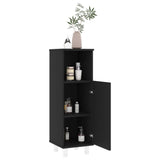 Bathroom Cabinet Black 30x30x95 cm Engineered Wood - Side View