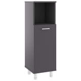 Bathroom Cabinet Grey 30x30x95 cm Engineered Wood - Front View