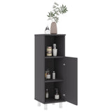 Bathroom Cabinet Grey 30x30x95 cm Engineered Wood - Side View