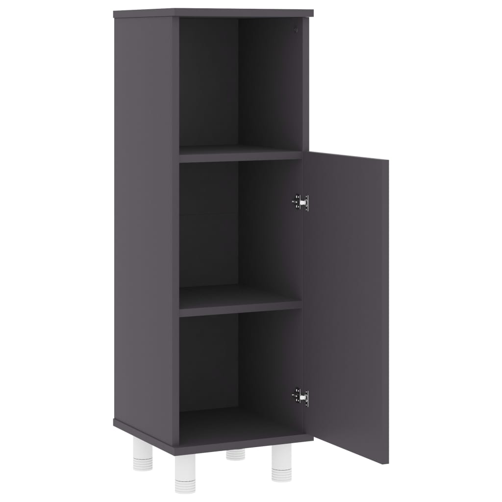 Bathroom Cabinet Grey 30x30x95 cm Engineered Wood