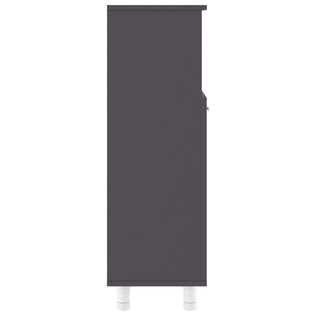 Bathroom Cabinet Grey 30x30x95 cm Engineered Wood