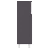 Bathroom Cabinet Grey 30x30x95 cm Engineered Wood - Rear View