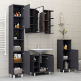 Bathroom Cabinet Grey 30x30x95 cm Engineered Wood - Extra Image
