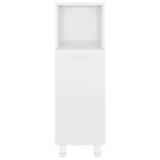 Bathroom Cabinet High Gloss White 30x30x95 cm Engineered Wood
