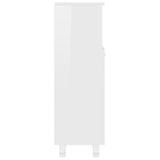 Bathroom Cabinet High Gloss White 30x30x95 cm Engineered Wood
