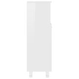 Bathroom Cabinet High Gloss White 30x30x95 cm Engineered Wood - Rear View