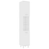 Bathroom Cabinet White 30x30x179 cm Engineered Wood - Front View