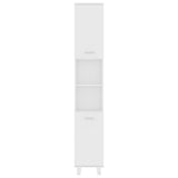 Bathroom Cabinet White 30x30x179 cm Engineered Wood