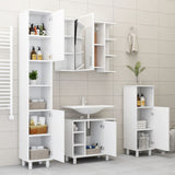 Bathroom Cabinet White 30x30x179 cm Engineered Wood - Extra Image