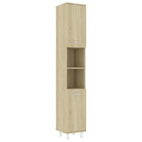 Bathroom Cabinet Sonoma Oak 30x30x179 cm Engineered Wood
