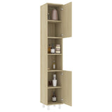 Bathroom Cabinet Sonoma Oak 30x30x179 cm Engineered Wood - Side View