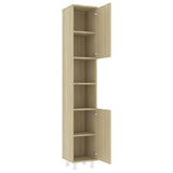 Bathroom Cabinet Sonoma Oak 30x30x179 cm Engineered Wood