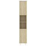 Bathroom Cabinet Sonoma Oak 30x30x179 cm Engineered Wood - 45-Degree Angle