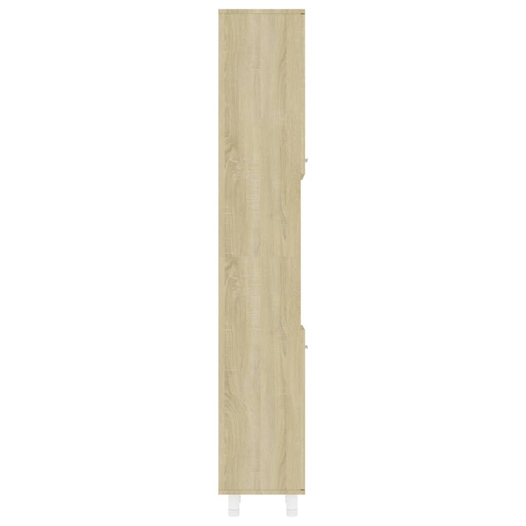 Bathroom Cabinet Sonoma Oak 30x30x179 cm Engineered Wood
