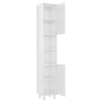 Bathroom Cabinet High Gloss White 30x30x179 cm Engineered Wood