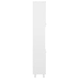 Bathroom Cabinet High Gloss White 30x30x179 cm Engineered Wood - Rear View