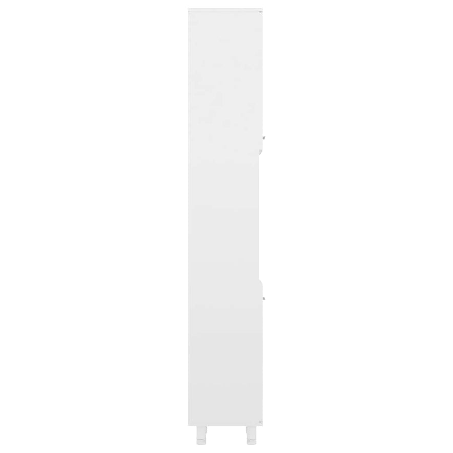 Bathroom Cabinet High Gloss White 30x30x179 cm Engineered Wood