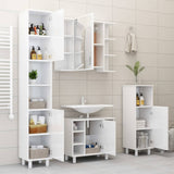 Bathroom Cabinet High Gloss White 30x30x179 cm Engineered Wood - Extra Image