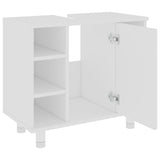 Bathroom Cabinet White 60x32x53.5 cm Engineered Wood - 45-Degree Angle