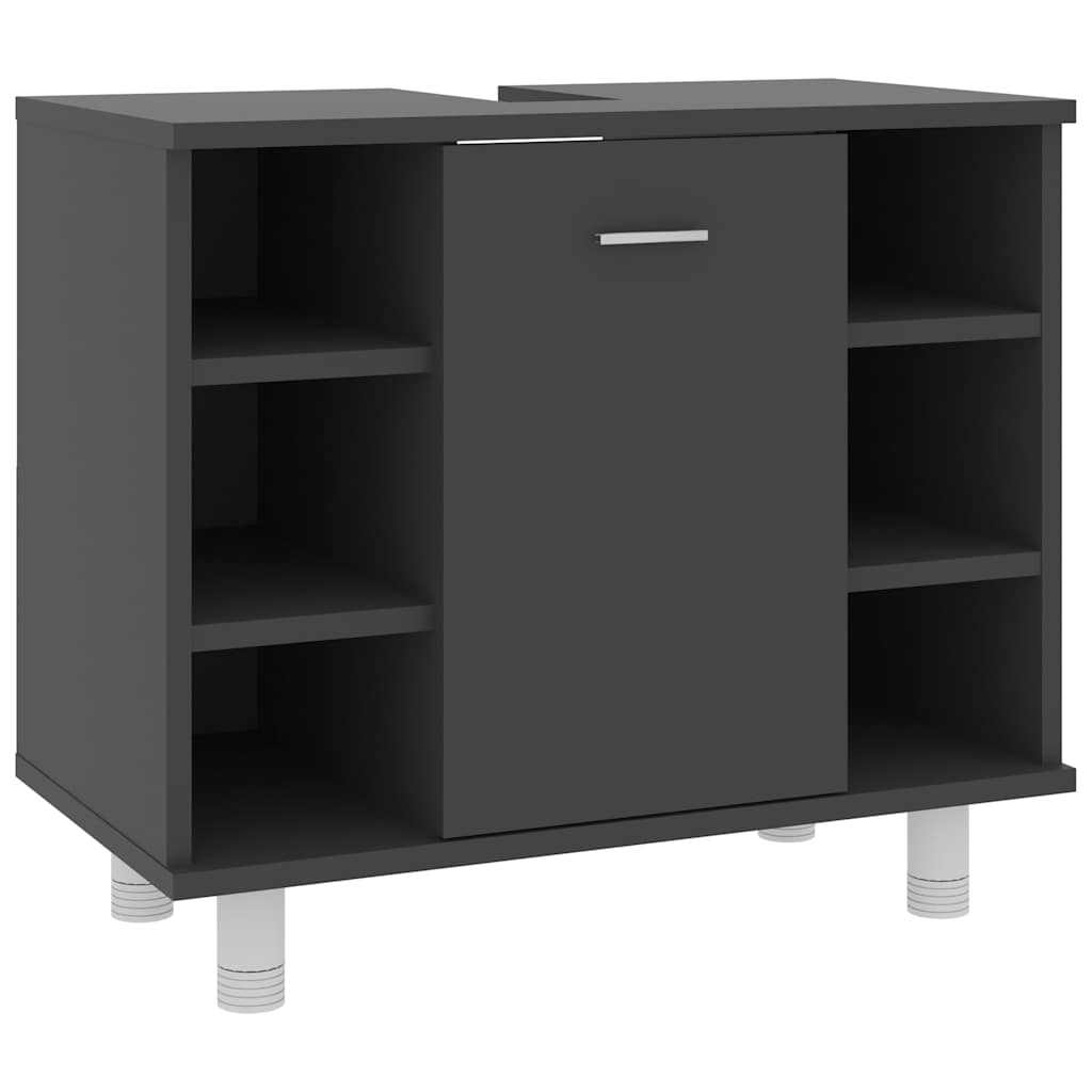 Bathroom Cabinet Grey 60x32x53.5 cm Engineered Wood