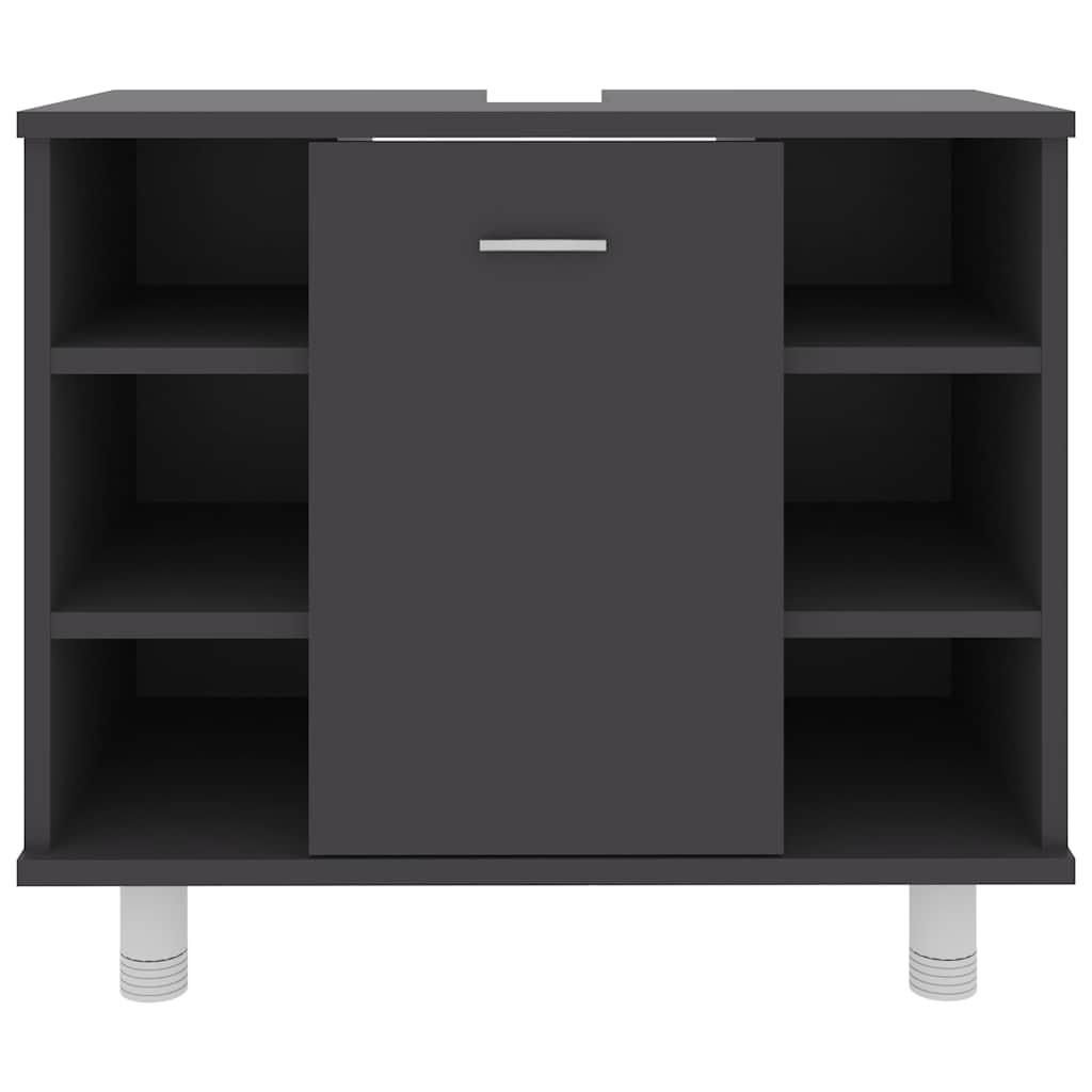Bathroom Cabinet Grey 60x32x53.5 cm Engineered Wood